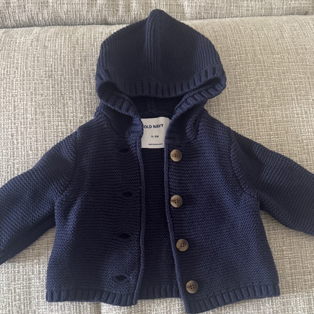 Old Navy Dark Blue Baby Knit Cardigan